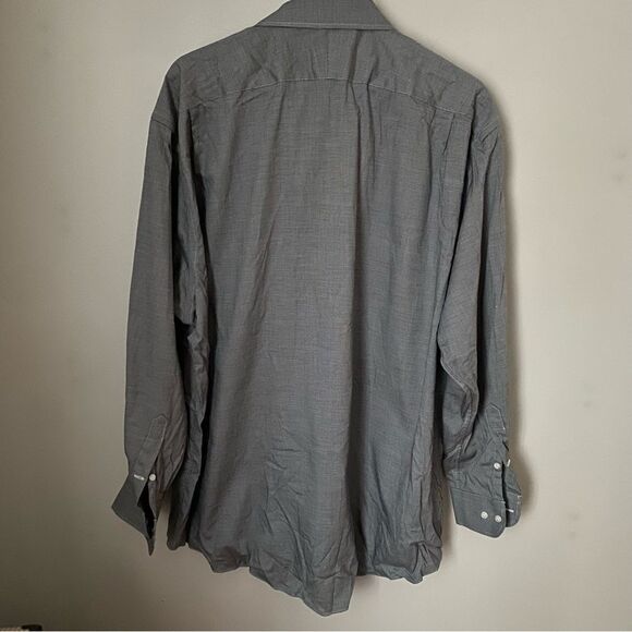 Nordstrom Dress Shirt Mens Shop Non-Iron Gray Traditional Fit Business casual - Picture 4 of 8